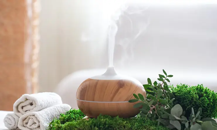 Essential oils and spa setup